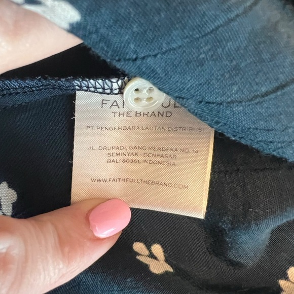 Faithful The Brand - Blue Printed Wrap Mini Dress Sz 4 - Picture 11 of 11